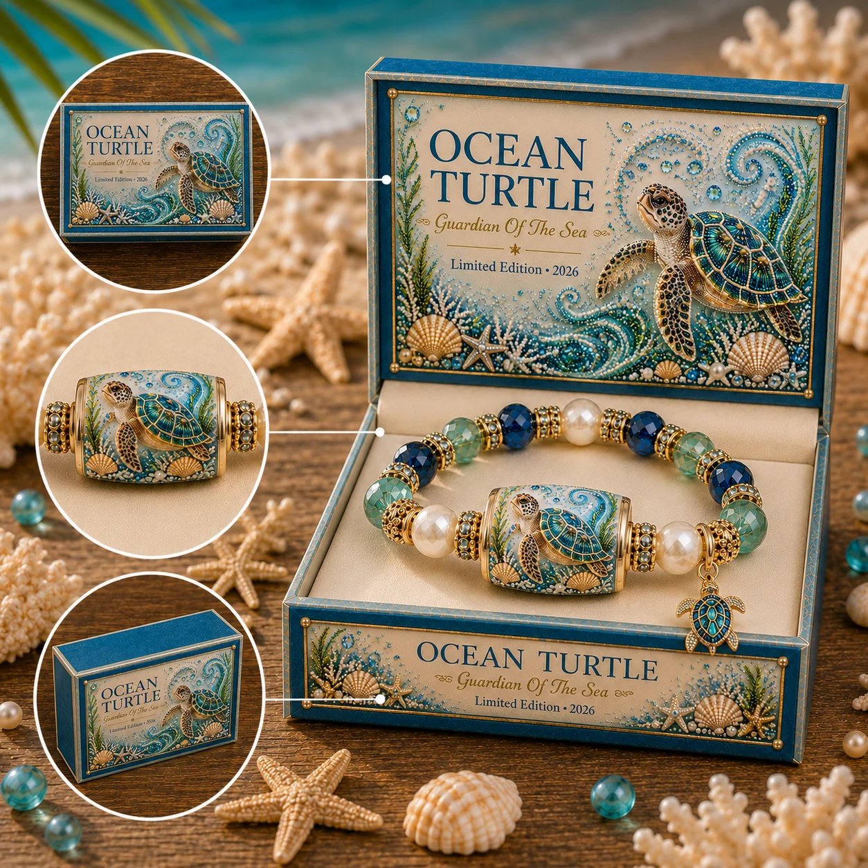 💥 Last Day 49% OFF – 🌊 Ocean Guardian Bracelet Collection | 7 Marine Creature Designs, Gemstone-Style Beads & Matching Sea Charms 🐚✨