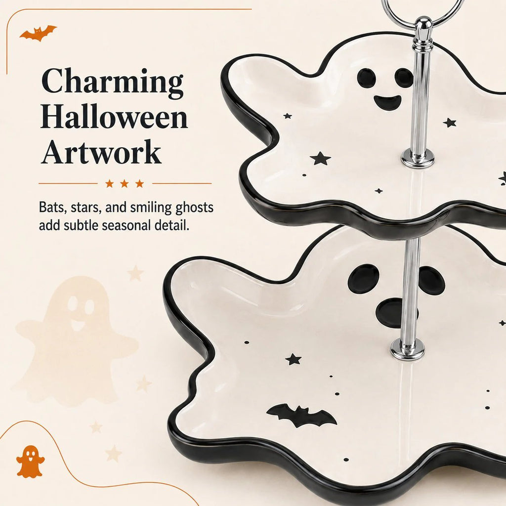 💥 Last Day 49% OFF——🎉Two-Tier Ghost Serving Stand